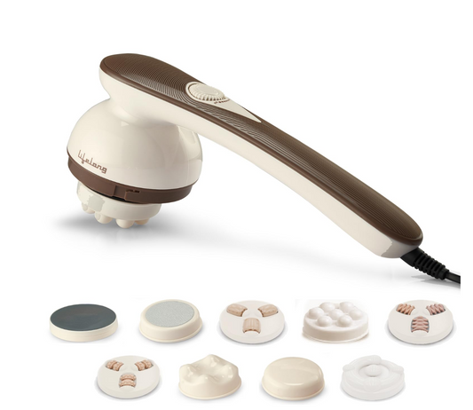 Lifelong LLM180 Electric Handheld Full Body Pain Relief Massager (Brown)