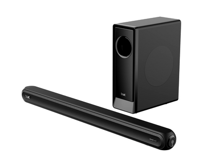 boAt Aavante Bar 1680D Bluetooth Soundbar with Dolby Audio, 120W RMS Signature Sound, 2.1 Channel, 3D Surround Sound, Multi-Compatibility and Master Remote Control(Knight Black)