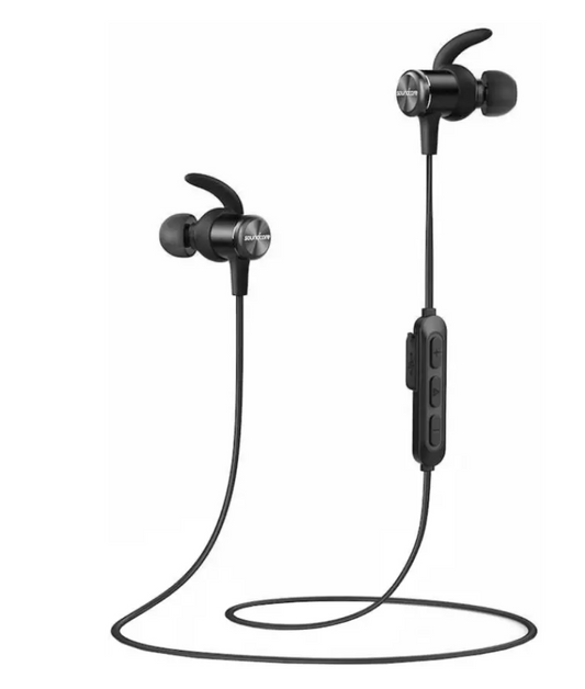 Soundcore Spirit Sports Earphones by Anker, with Wireless Bluetooth 5.0, 8-Hour Battery, IPX7 SweatGuard Technology, Secure Fit for Sport and Workouts, with Mic