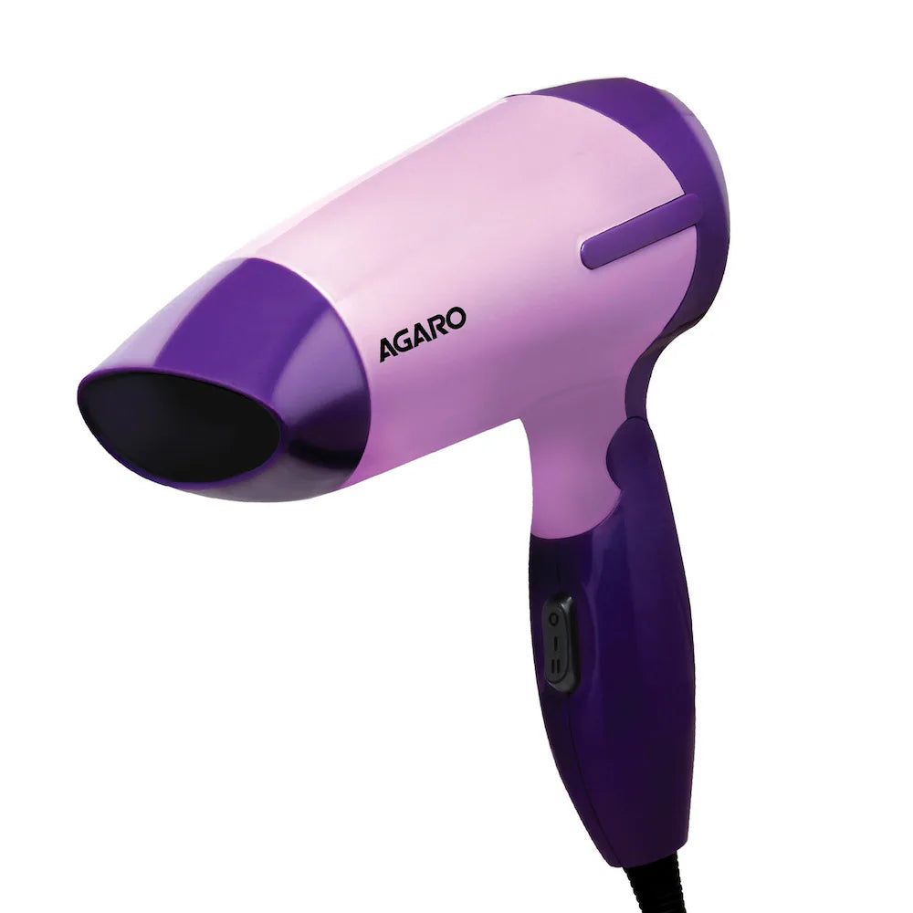 AGARO Prima Hair Dryer with Copper Motor, 2 Speed & Temperature Settings, Hair Dryer  (1000 W, Purple)