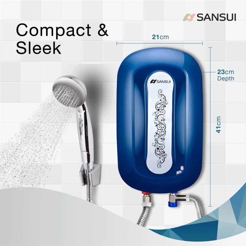 Sansui 3 L Instant Water Geyser (ALLURE, Cobalt Blue)