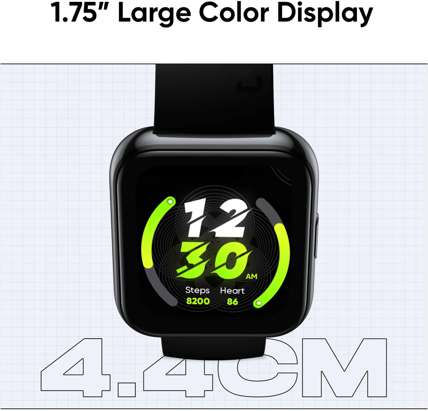 realme Smart Watch 2 Pro 1.75" HD Display & Dual Satellite GPS (Black Strap, Free Size)