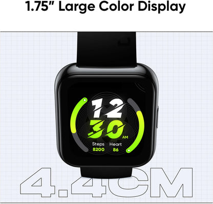 realme Smart Watch 2 Pro 1.75" HD Display & Dual Satellite GPS (Black Strap, Free Size)