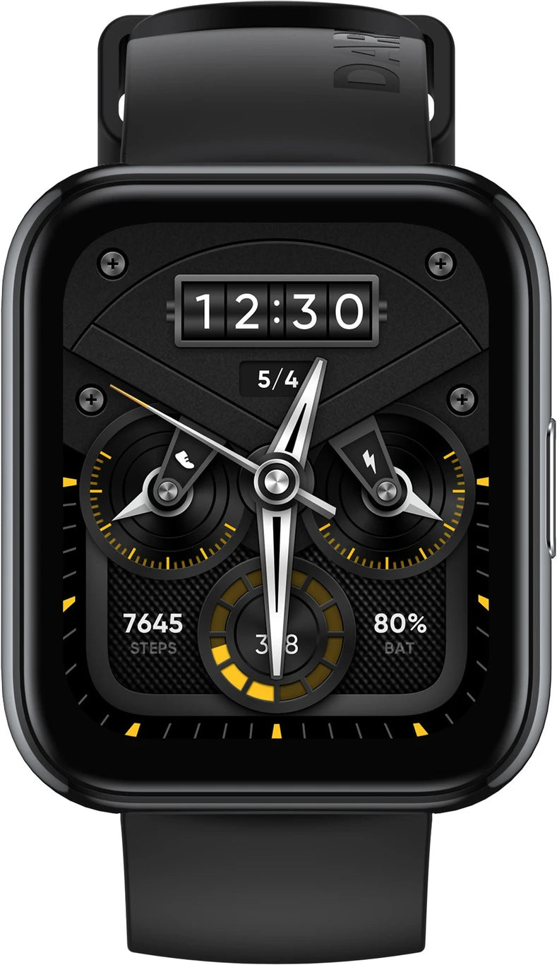 realme Smart Watch 2 Pro 1.75" HD Display & Dual Satellite GPS (Black Strap, Free Size)