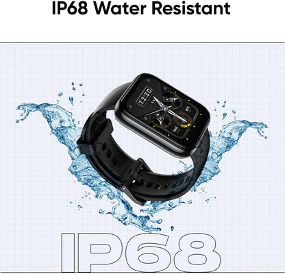 realme Smart Watch 2 Pro 1.75" HD Display & Dual Satellite GPS (Black Strap, Free Size)