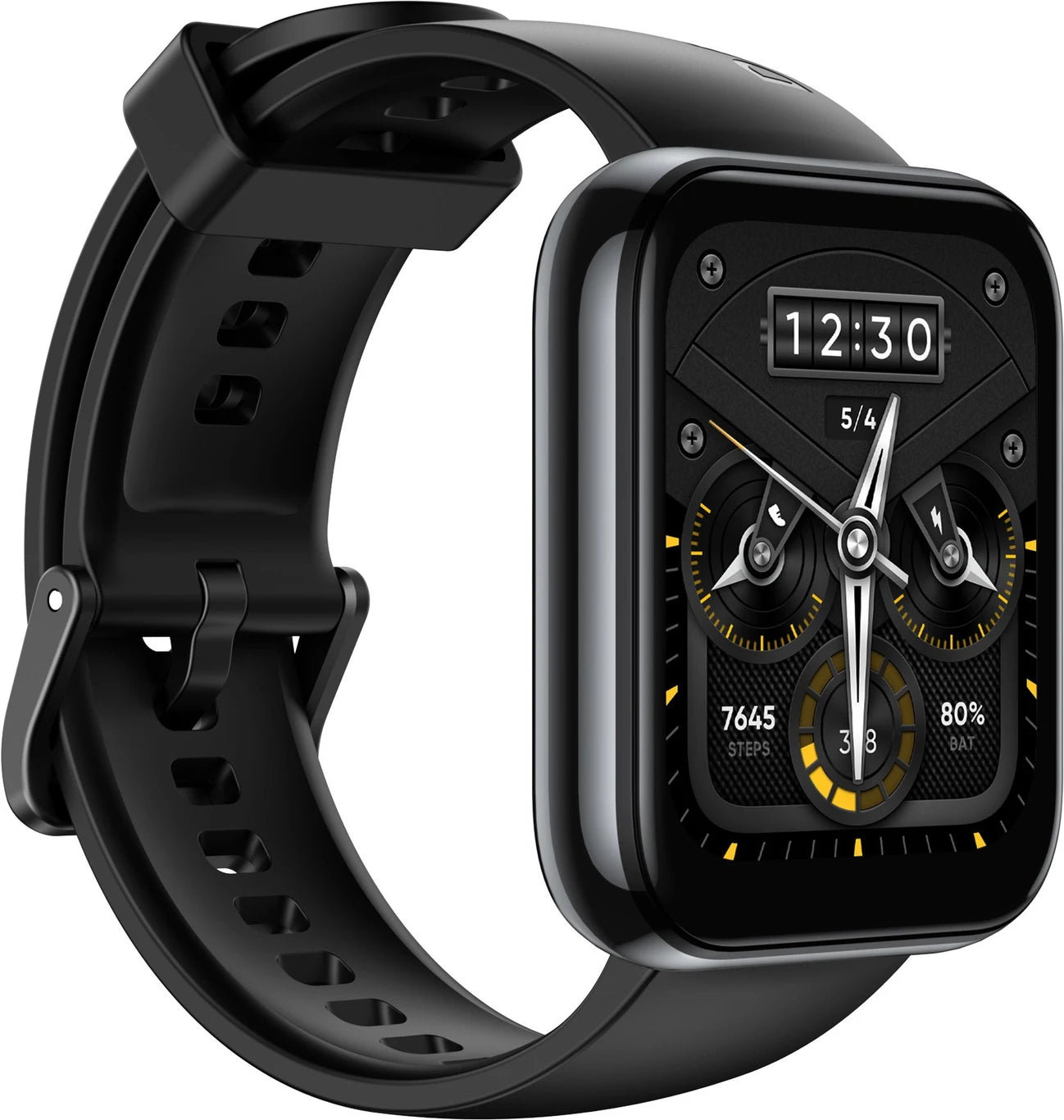 realme Smart Watch 2 Pro 1.75" HD Display & Dual Satellite GPS (Black Strap, Free Size)