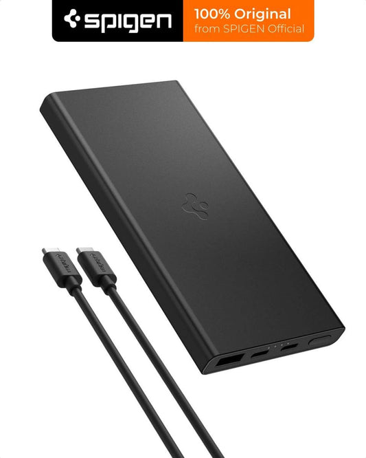 Spigen 10000 mAh 22.5 W Compact Power Bank (Black, Lithium Polymer, Fast Charging for Mobile)