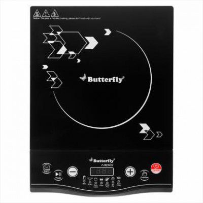 Butterfly Rapid Plus Induction Cooktop  (Black, Push Button)