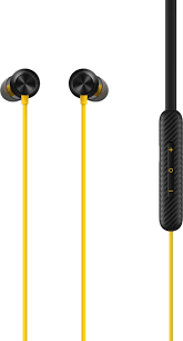 realme Buds Wireless 2S with Dual Device Switching & Type C Fast Charge Bluetooth Headset  (Black, Yellow, In the Ear)