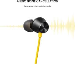 realme Buds Wireless 2S with Dual Device Switching & Type C Fast Charge Bluetooth Headset  (Black, Yellow, In the Ear)