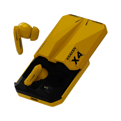 TRIGGR Kraken X4 with 13mm Drivers, 40ms Latency, ENC, 60H Battery, Rubber Finish, v5.4 Bluetooth Gaming Headset (Azure Blue, True Wireless