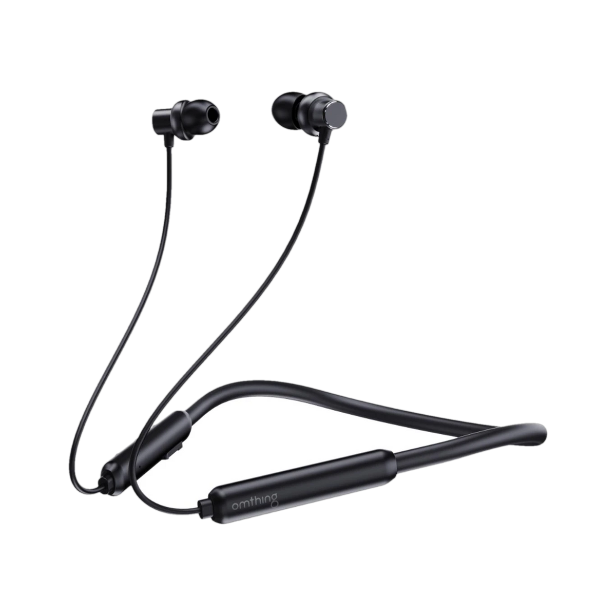 omthing By 1MORE AirFree Lace Neckband With With BT IPX4 rated Bluetooth Headset (Black, In the Ear)