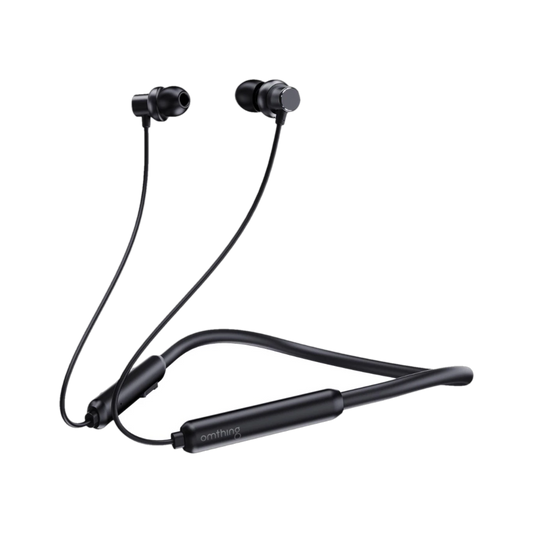 omthing By 1MORE AirFree Lace Neckband With With BT IPX4 rated Bluetooth Headset (Black, In the Ear)