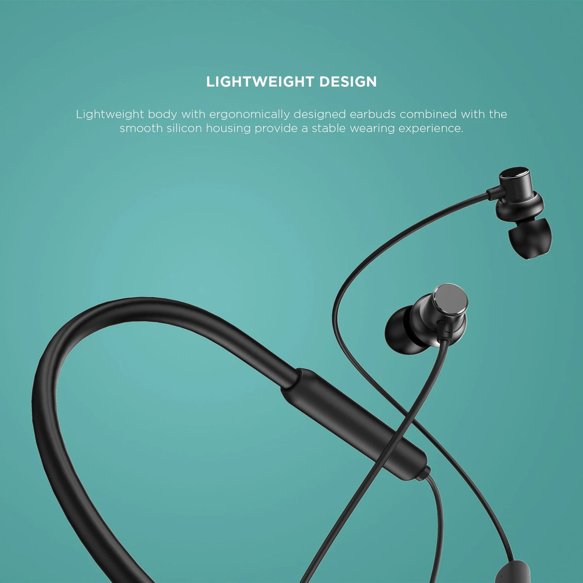 omthing By 1MORE AirFree Lace Neckband With With BT IPX4 rated Bluetooth Headset (Black, In the Ear)