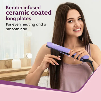 AGARO Keratin Infused Ceramic Coated Plates, Fast PTC Heating, HS1917 Hair Straightener