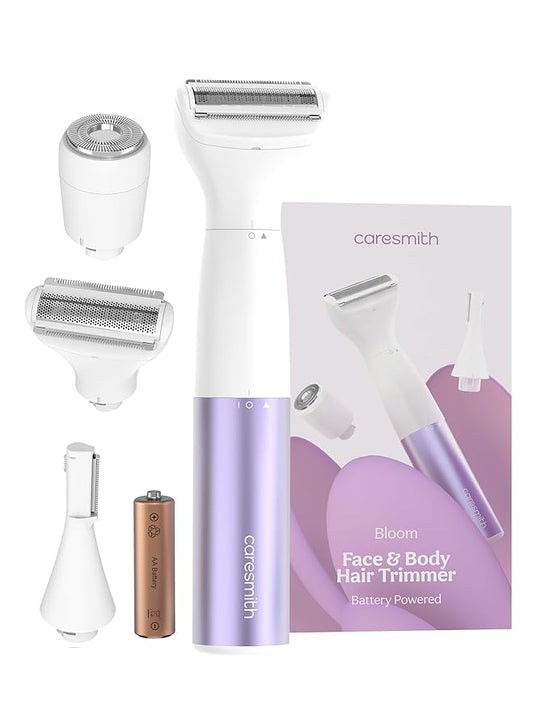 caresmith FCS0095 Bloom Face & Body Hair Fully Waterproof Trimmer 480 min Runtime 0 Length Settings  (Purple)