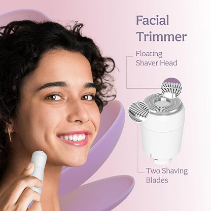 caresmith FCS0095 Bloom Face & Body Hair Fully Waterproof Trimmer 480 min Runtime 0 Length Settings  (Purple)