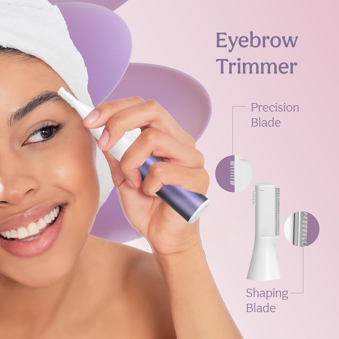 caresmith FCS0095 Bloom Face & Body Hair Fully Waterproof Trimmer 480 min Runtime 0 Length Settings  (Purple)