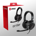 MSI Gaming Detachable Microphone Lightweight and Foldable Headband Design 7.1 Surround Sound Stereo Gaming Headphone (Immerse GH30), Black