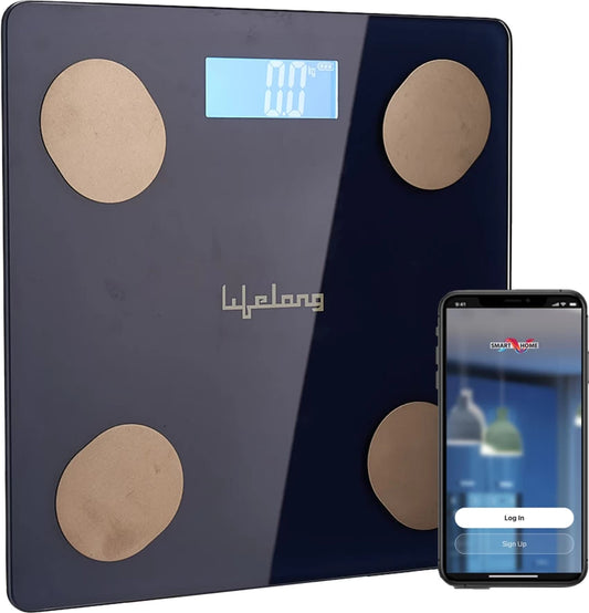 Lifelong LLWS36 Smart BMI Weighing Scale with 13 Body parameters with Bluetooth Weighing Scale  (Blue)