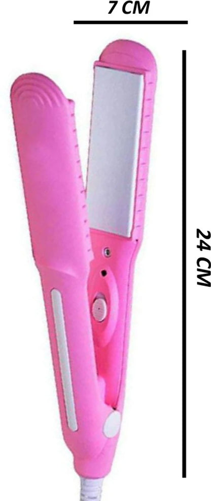 NVA -SX-8006 Smooth Stylish Hair Styling Kit Electric Corded Hair Straightener Crimper ForAll Hair Styler (Pink)