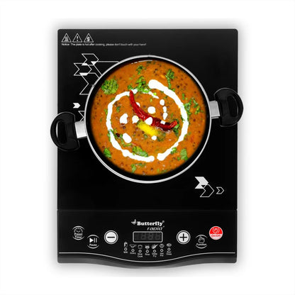 Butterfly Rapid Plus Induction Cooktop  (Black, Push Button)