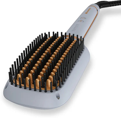 HAVELLS HS6000 Keratin Infused Hair Straightening Brush with Temperature Control Hair Straightener Brush  (Grey)