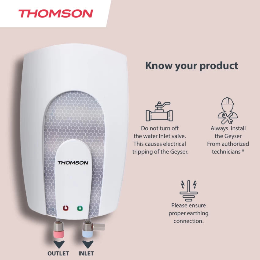 Thomson 3 L Instant Water Geyser (Rapido, White)