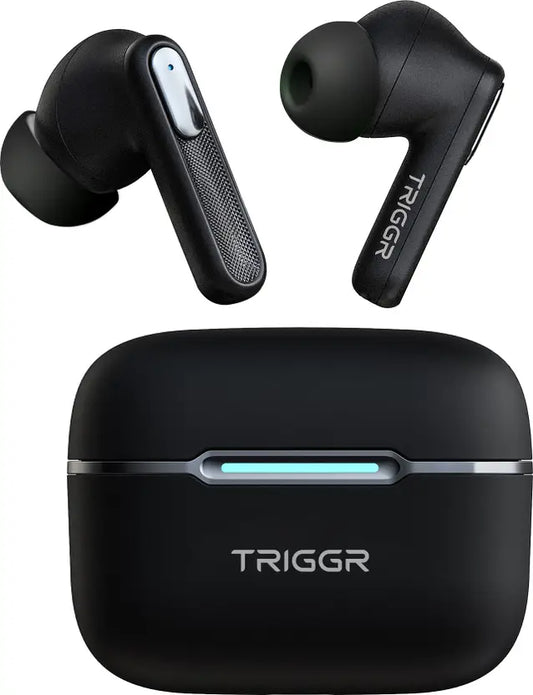 TRIGGR Ultrabuds N1 with ENC, 40H Battery, Trucomm Calling, 40ms Latency Gaming, v5.3 Bluetooth