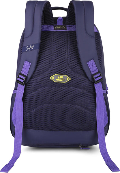 SKYBAGS Flow Casual Printed School Bag For Girls and Boys with Rain Cover 37.5 L
