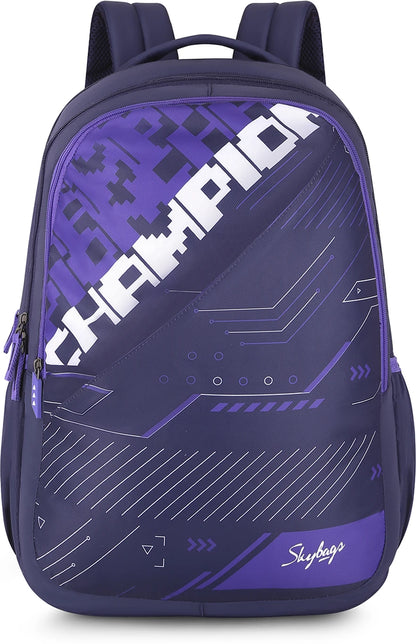 SKYBAGS Flow Casual Printed School Bag For Girls and Boys with Rain Cover 37.5 L