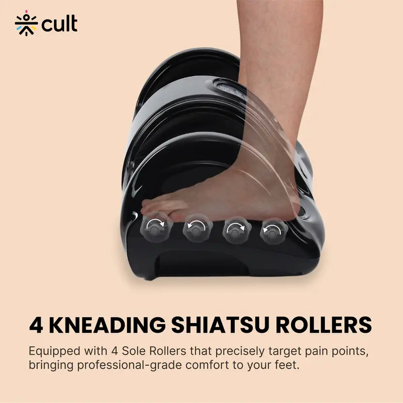 Cult Sense Pain Relief, Air Compression & Vibration, Boost Blood Circulation, Foot Massager  (Black)