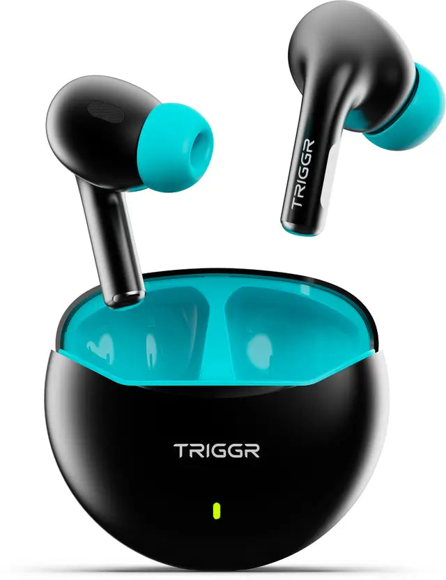 TRIGGR Rizz with 40H Playback, Spherical Design, 13mm Drivers, Rich Bass, Fast Charging Bluetooth