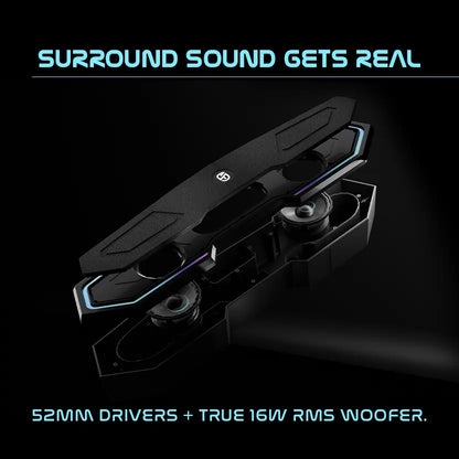 SnapUp Boom Edge Non Stop Music TYPE C BOOM Sound Multi-Compatibility RGB TWS Feature 16 W Bluetooth Party Speaker  (Black, Stereo Channel)