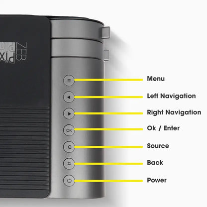 ZEBRONICS Zeb-PixaPlay 12 (4400 lm / 1 Speaker / Remote Controller) Projector  (Black)