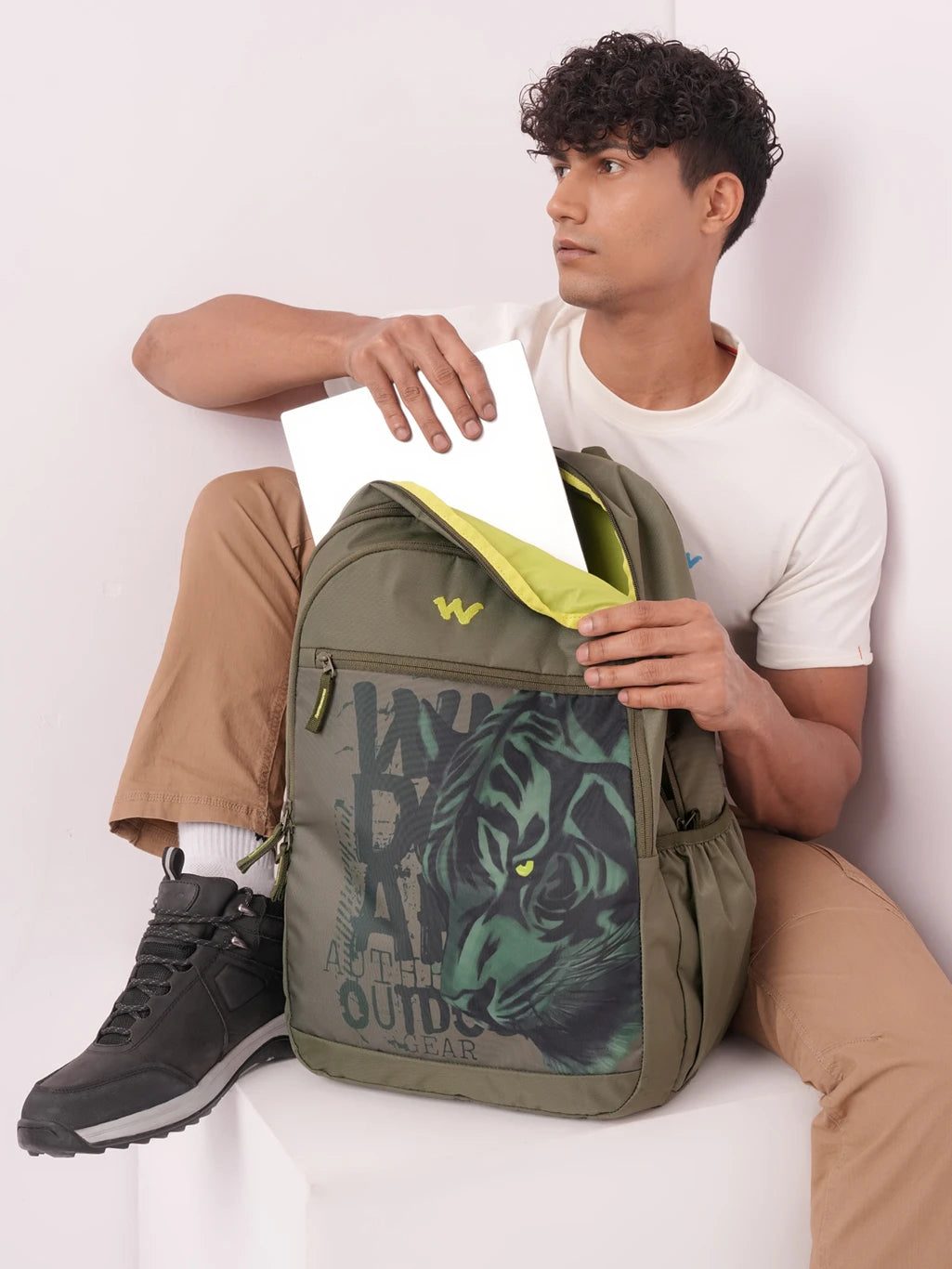 Wildcraft Large 45 L Laptop Backpack Howler_LPBP_45L Pro_Olive (Green)