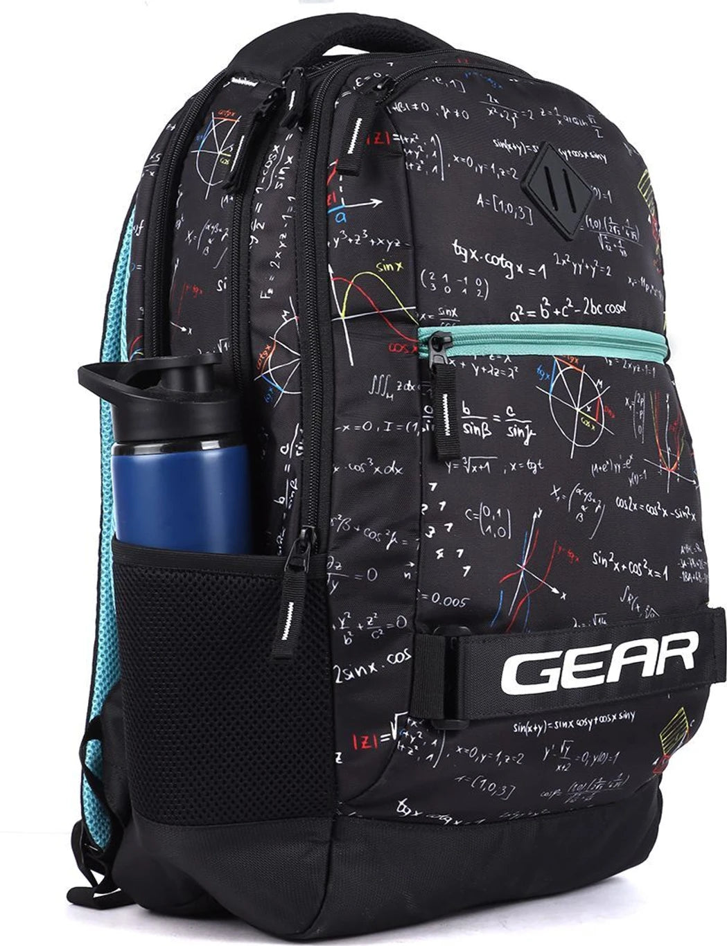 Gear Large 34 L Backpack CALCULUS WITH RAINCOVER (Black)