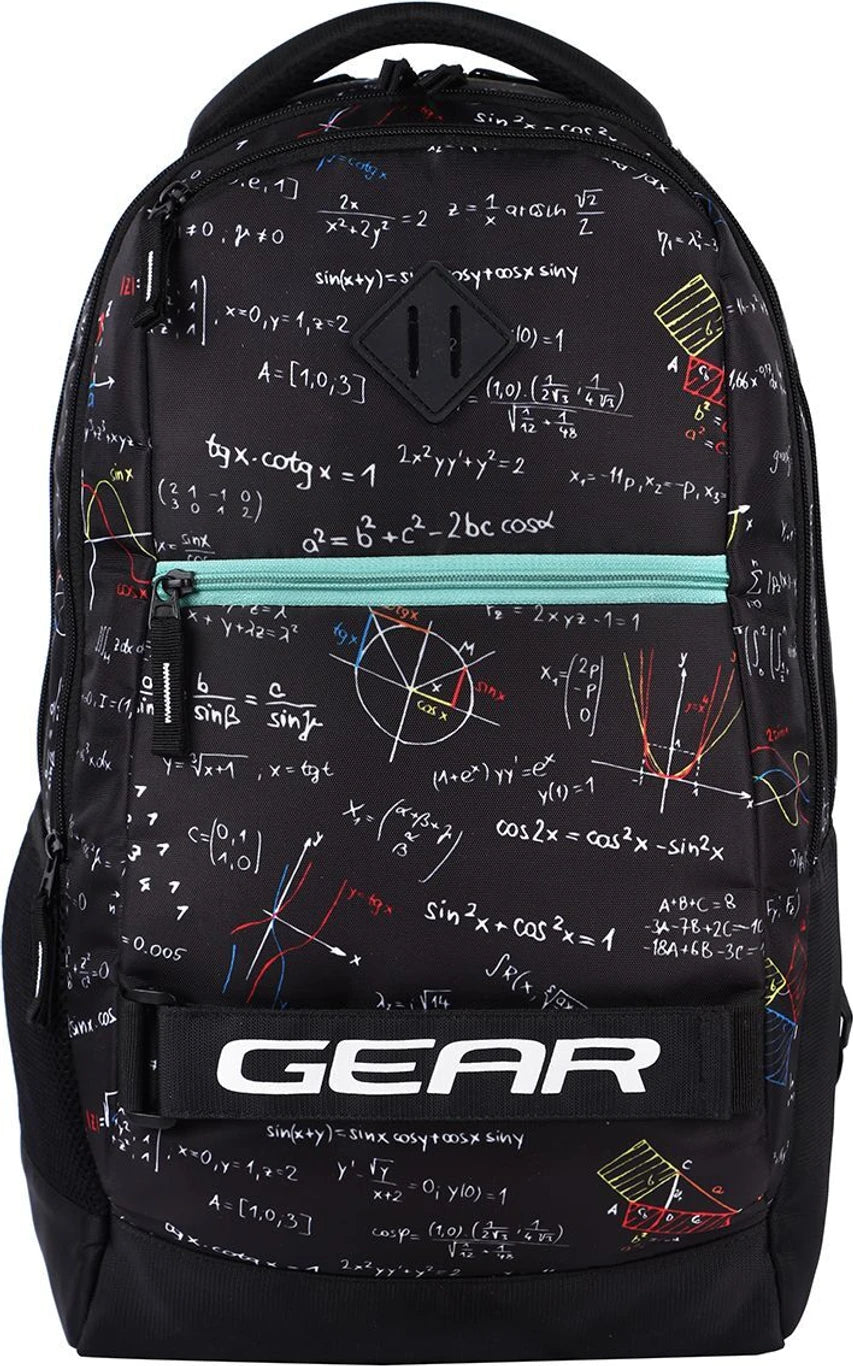 Gear Large 34 L Backpack CALCULUS WITH RAINCOVER (Black)