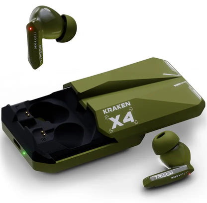TRIGGR Kraken X4 with 13mm Drivers, 40ms Latency, ENC, 60H Battery, Rubber Finish, v5.4 Bluetooth