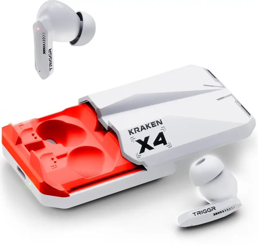 TRIGGR Kraken X4 with 13mm Drivers, 40ms Latency, ENC, 60H Battery, Rubber Finish, v5.4 Bluetooth
