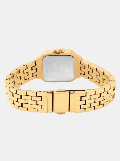 French Connection Rhinestone Green Texture Dial | Vintage Collection Women's Gold Analog Watch Analog Watch  - For Women FCU11NGM