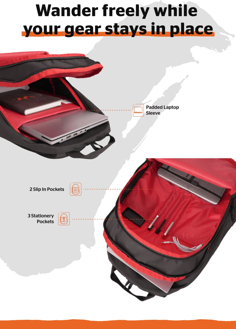 Wildcraft Large 32 L Laptop Backpack Roarer_LPBP_32L_Black (Black)