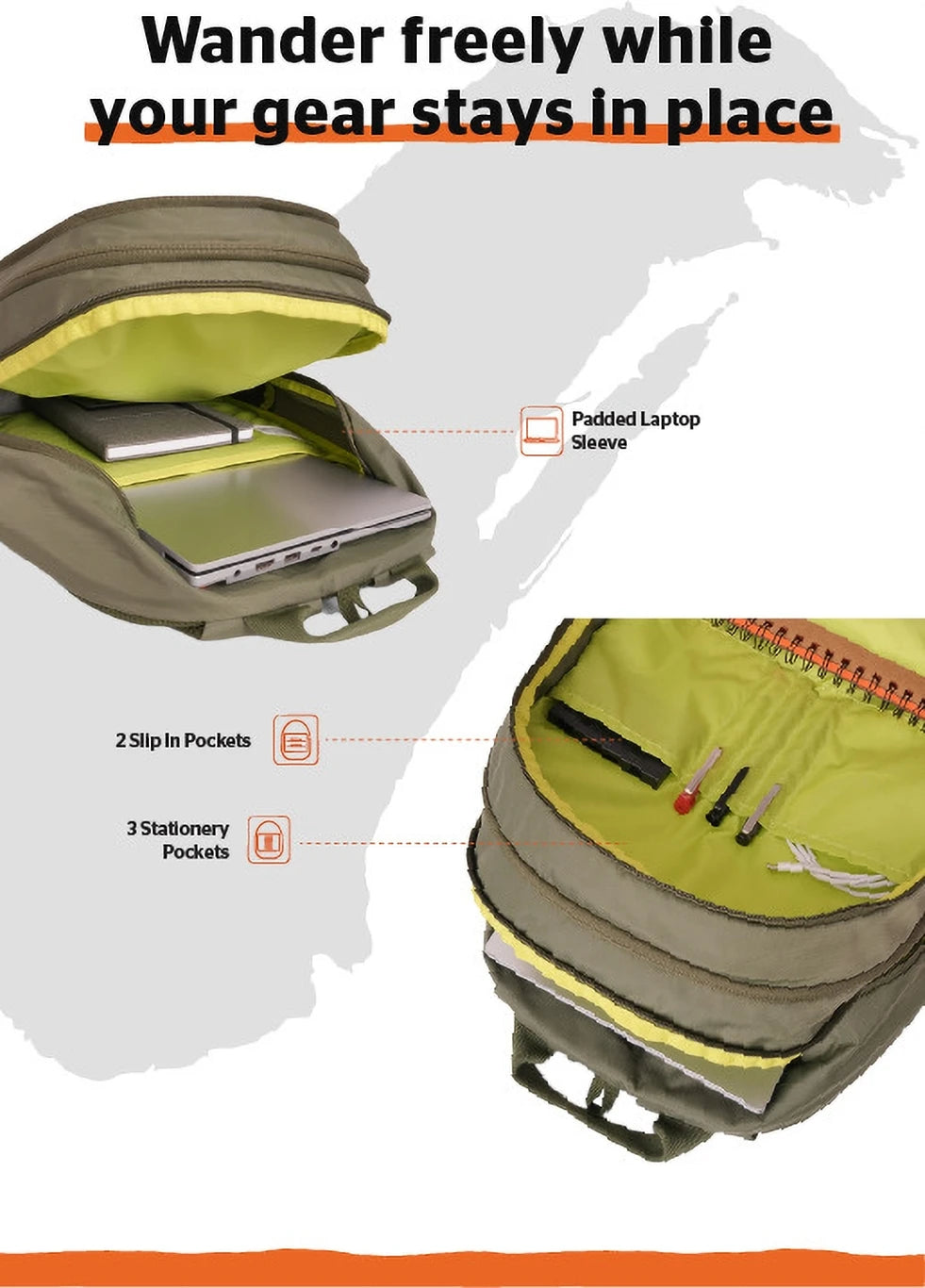 Wildcraft Large 45 L Laptop Backpack Howler_LPBP_45L Pro_Olive (Green)