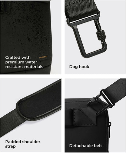 Mokobara Men & Women Black Messenger Bag