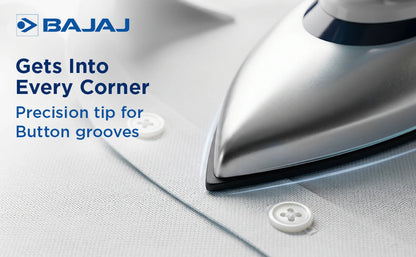 Bajaj Majesty DX-11 1000W Dry Iron with Advance Soleplate and Anti-bacterial German Coating Technology, White and Blue