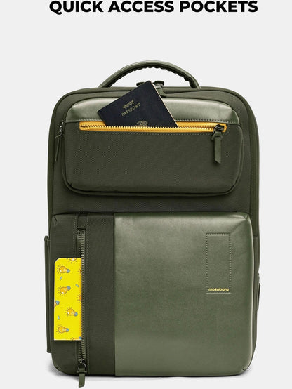 Mokobara Small 19 L Laptop Backpack The Work 2.0 (Green, Yellow)