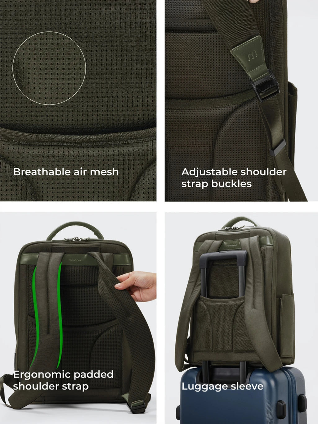 Mokobara Small 19 L Laptop Backpack The Work 2.0 (Green, Yellow)