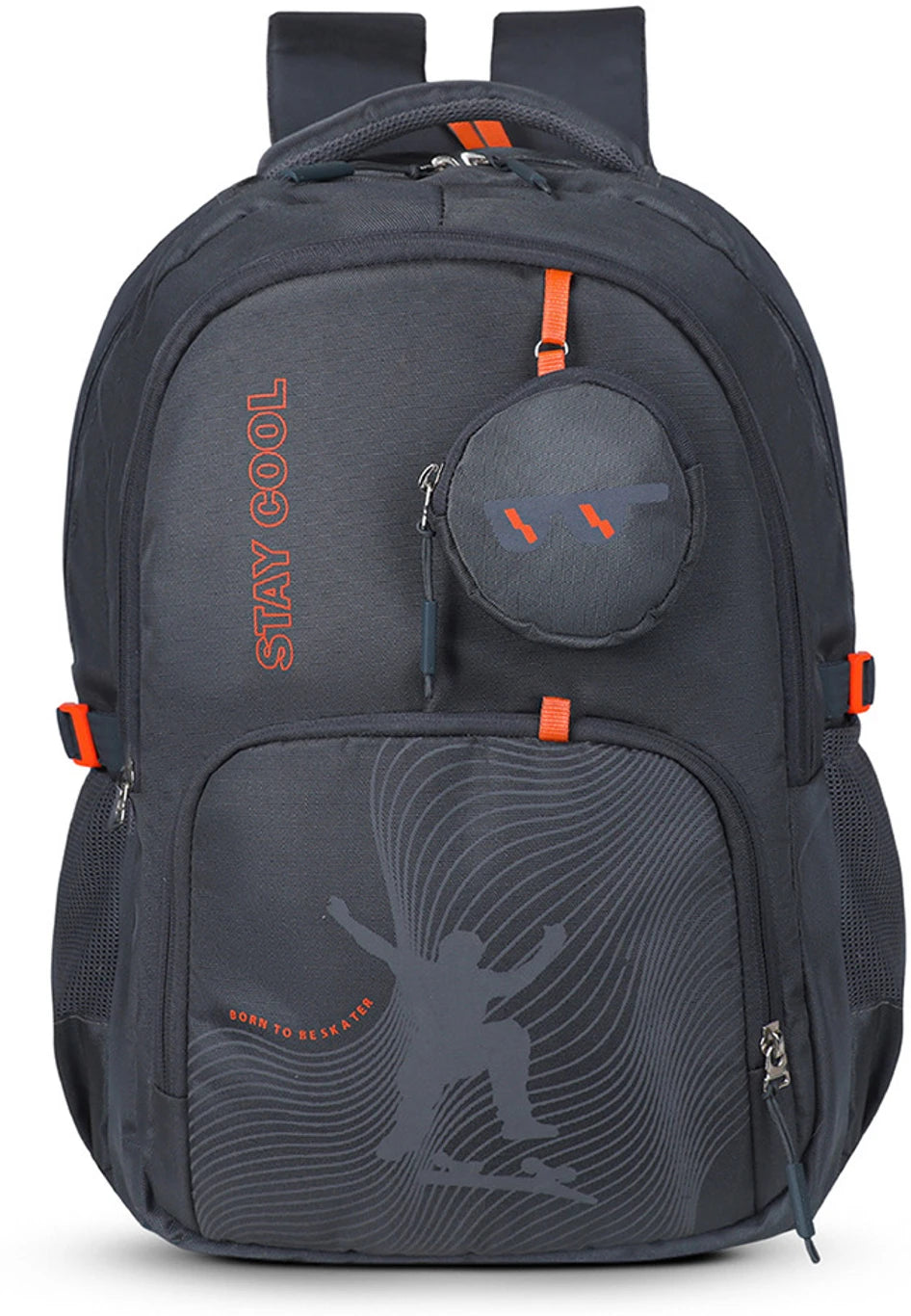 Priority Large 35 L Backpack 19 inch Classic College with Rain Cover for Unisex (Grey)