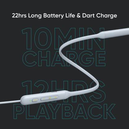 Realme Buds Wireless 2 Neckband with Dart Charge and Active Noise Cancellation, Battery life: 22 hrs | Charging time: 50 mins(Grey, In the Ear)