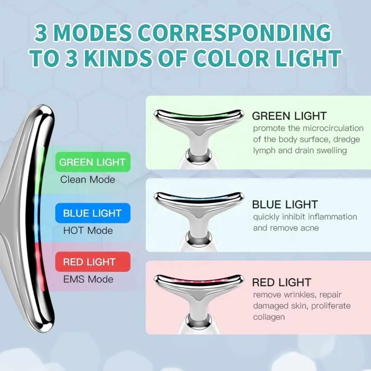 WDS ES-1081 Intense Pulsed Light Wrinkles Reducing Instrument (ESX) Anti Ageing & Reduces Puffiness|Face Massager For Fine Line & Wrinkles (Multi) Massager (Multicolor)